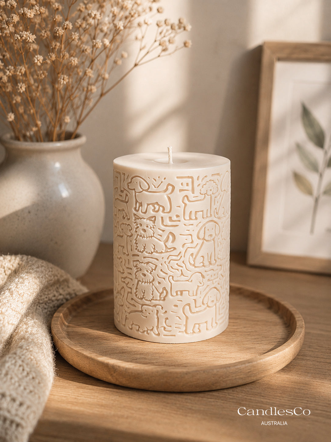 Dog Lover Pillar Candle