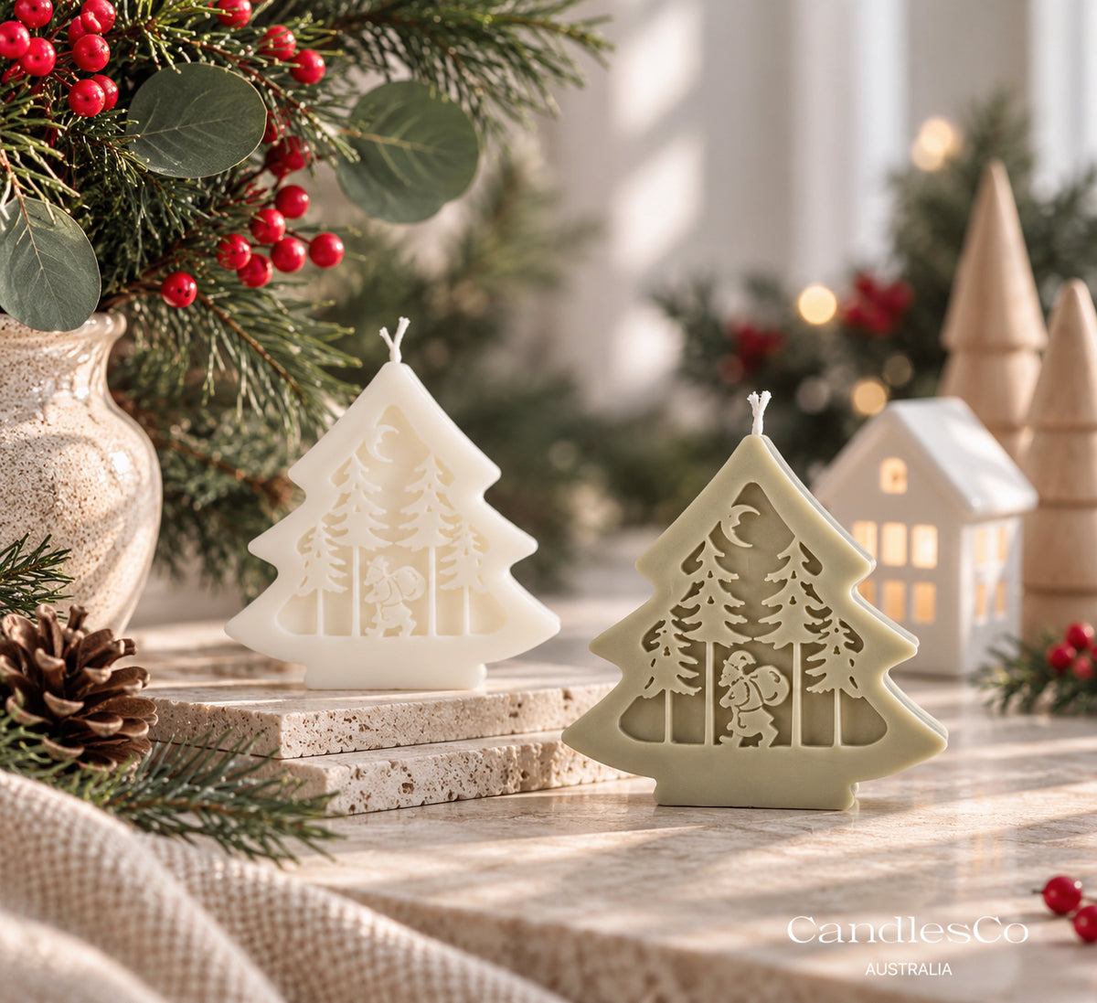 Santa Forest Candle