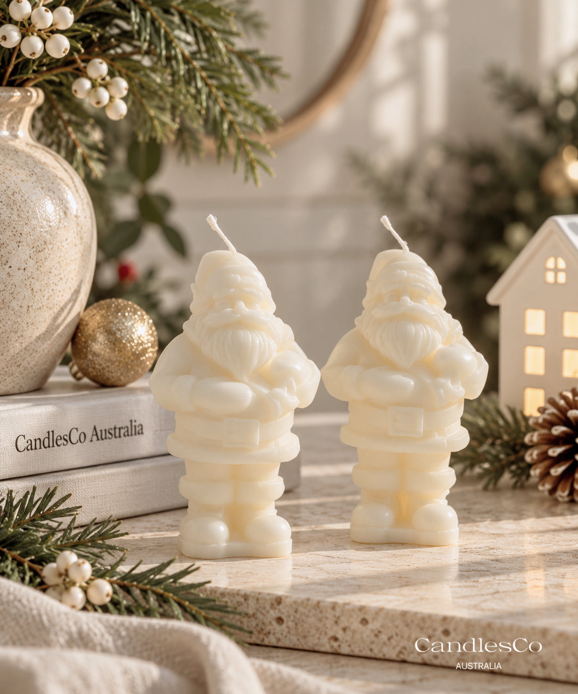 Classic Santa Claus Candle – Handmade Soy Christmas Candle