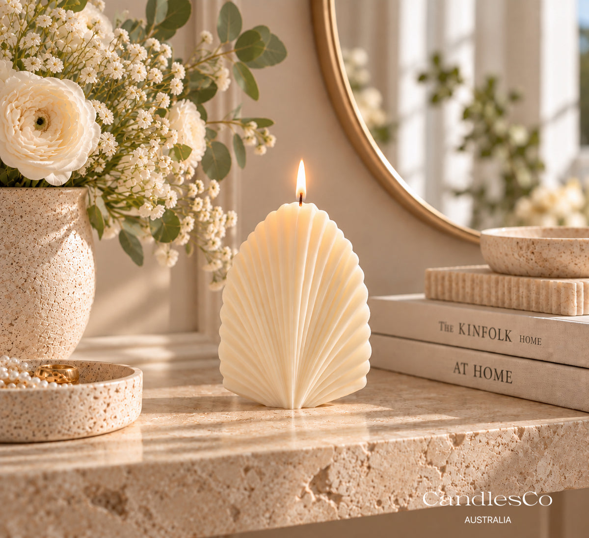 Palm Leaf Sculptural Candle