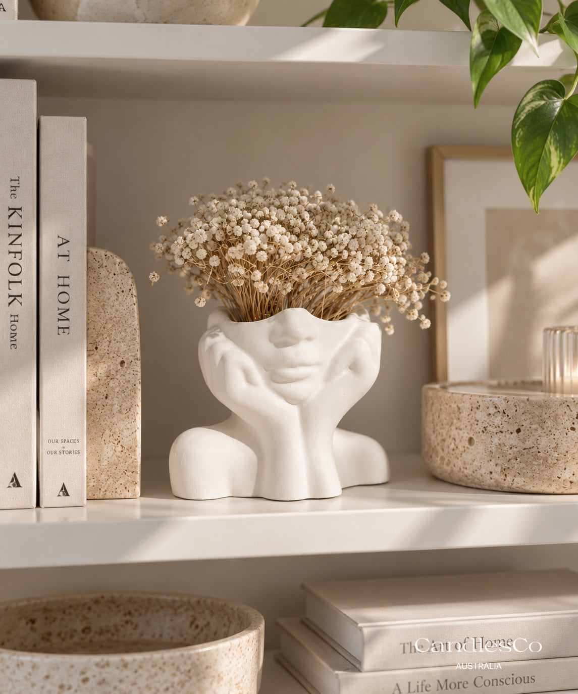 Face Vase | Sculptural Woman Head Vase