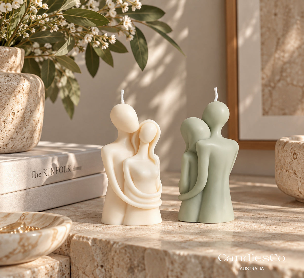 The Embrace Couple Candle
