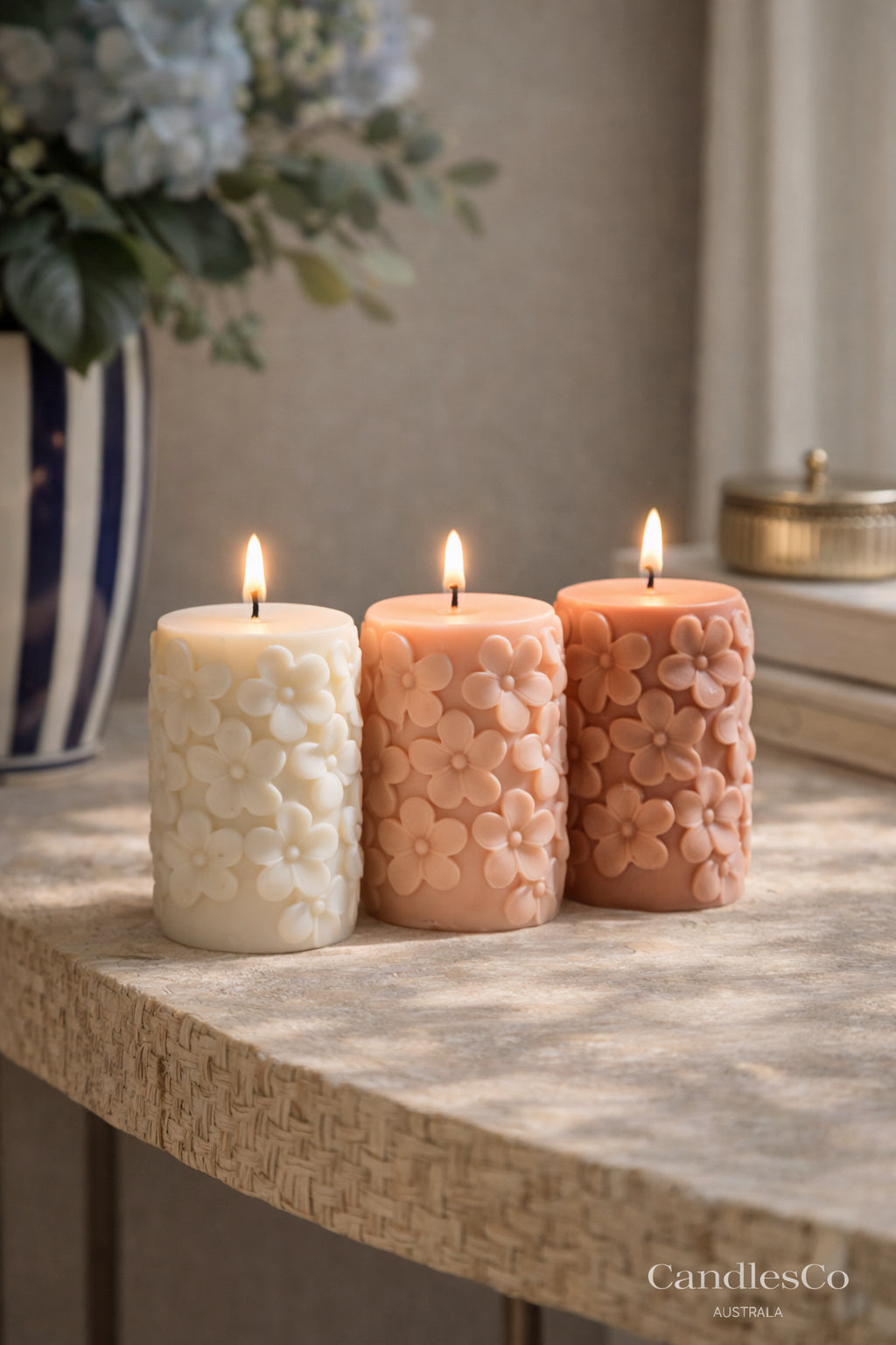 Flower Pillar Candle