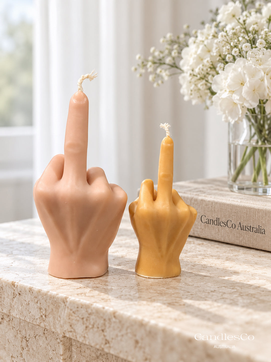 Middle Finger Candle – Funny Novelty Hand Candle | Small & Large