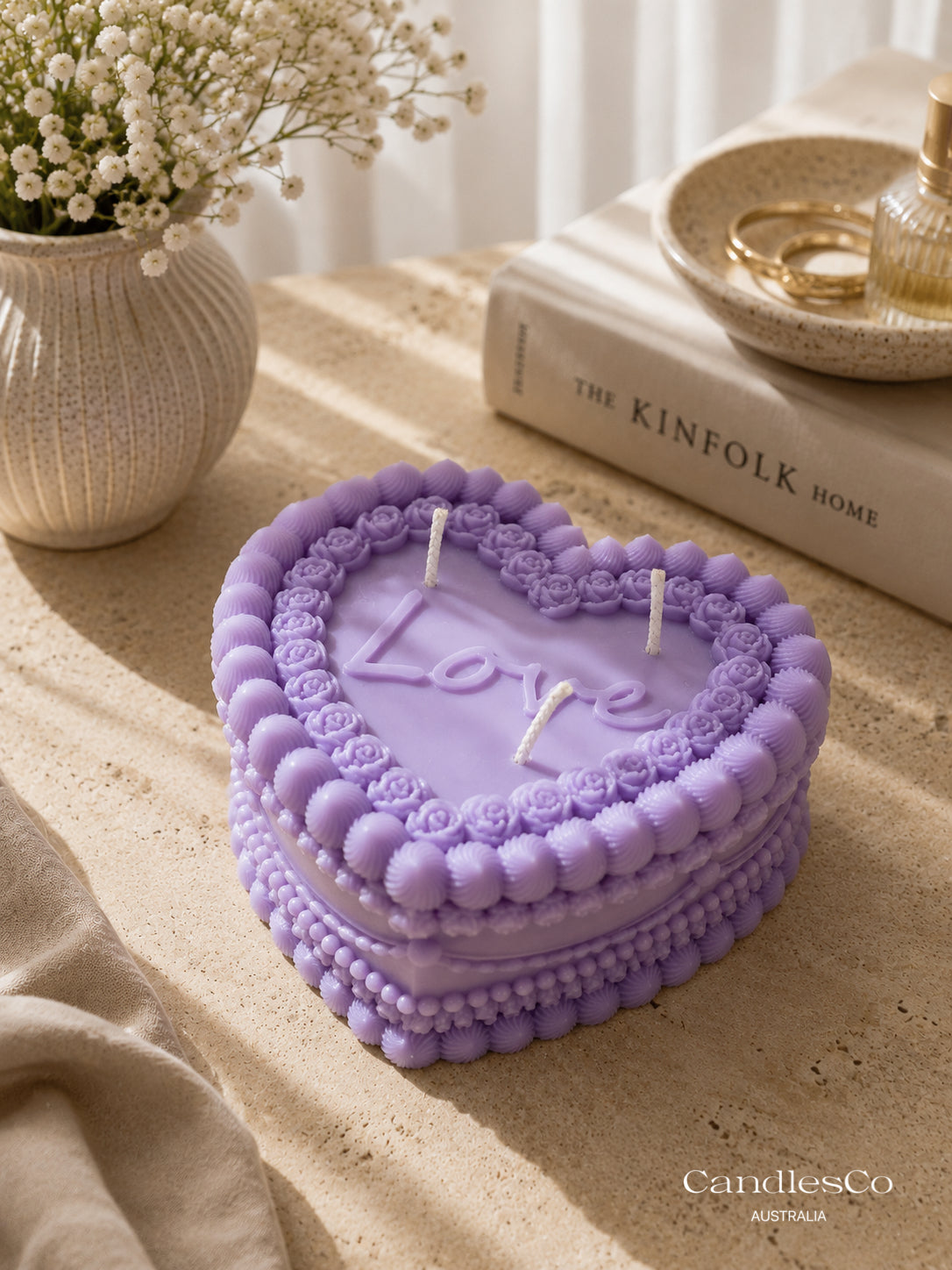 Heart Cake Candle