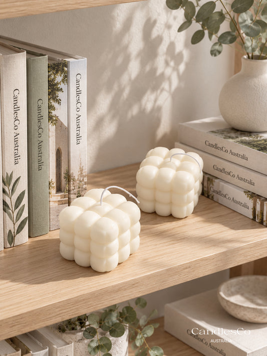 Bubble Block Candle – Handmade Geometric Soy Candle | Modern Sculptural Home Décor