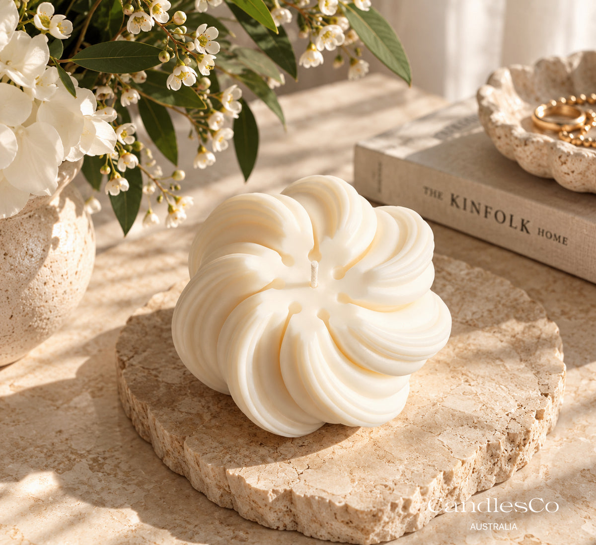 Twisted Orb Candle – Handmade Sculptural Soy Wax Candle