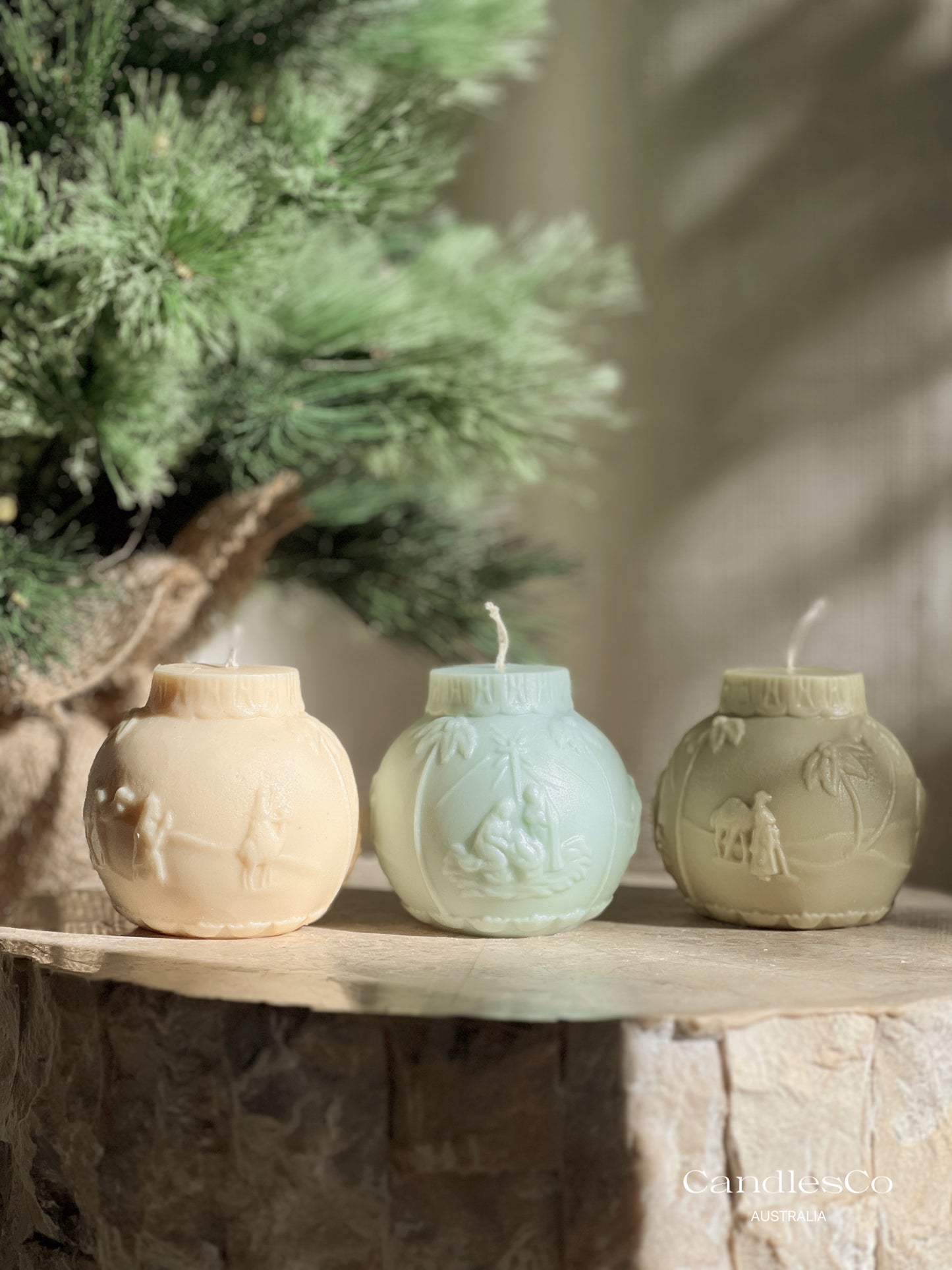 Christmas Nativity Bauble Candle