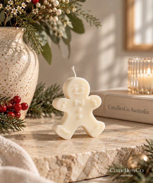 Gingerbread Man Candle – Handmade Soy Christmas Candle