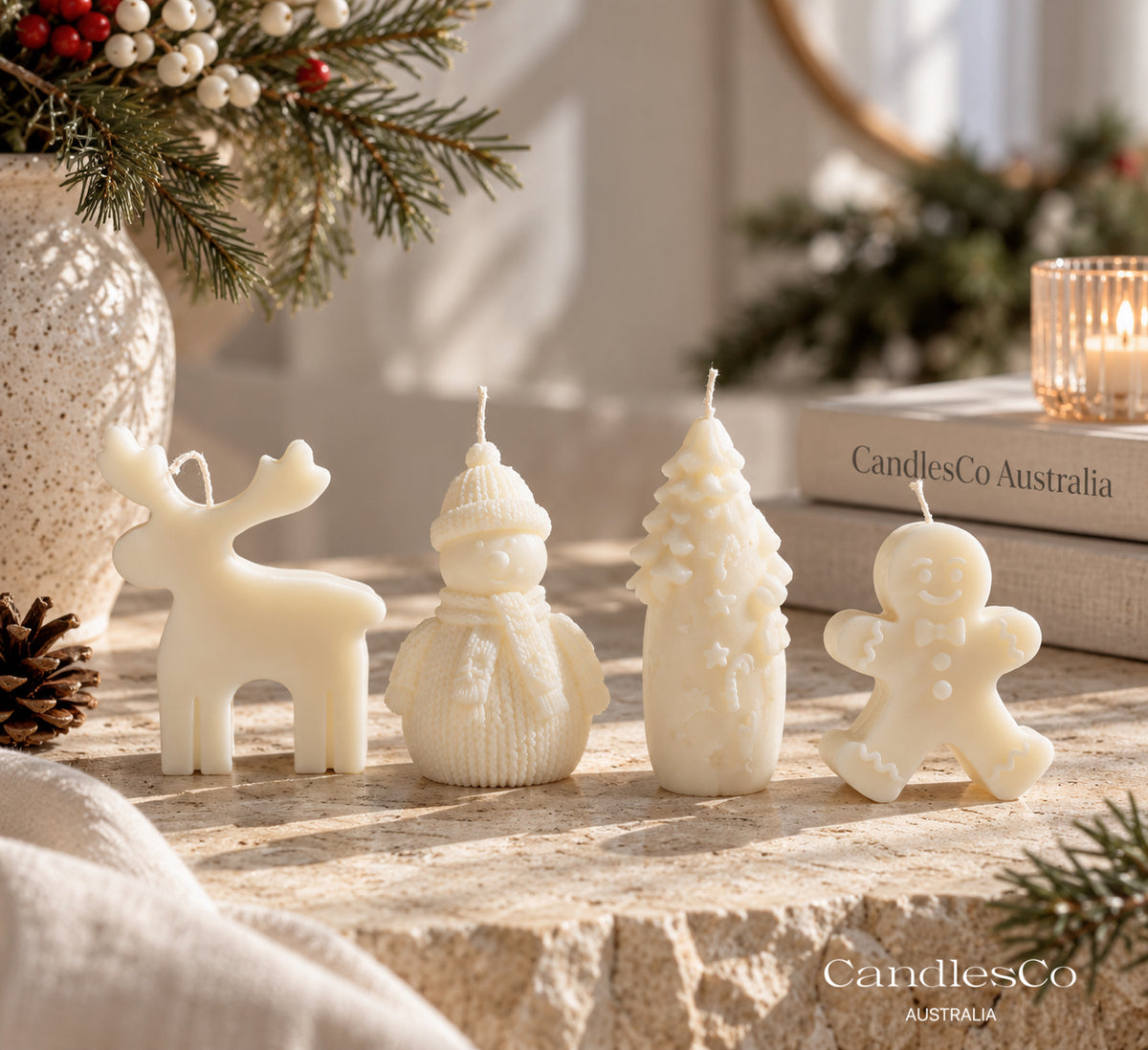 Gingerbread Man Candle – Handmade Soy Christmas Candle