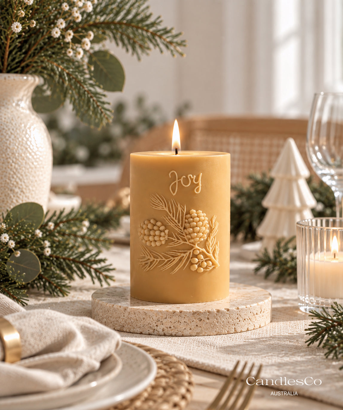Joy Pillars Candle