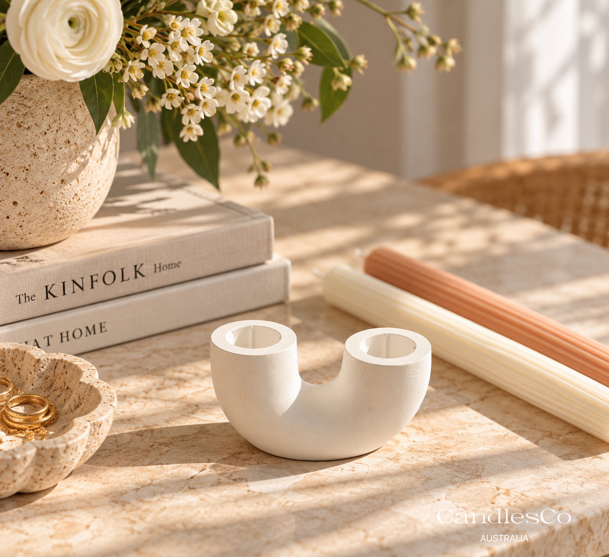 Double Candlestick Holder | Handmade 2 Taper Candle Holder