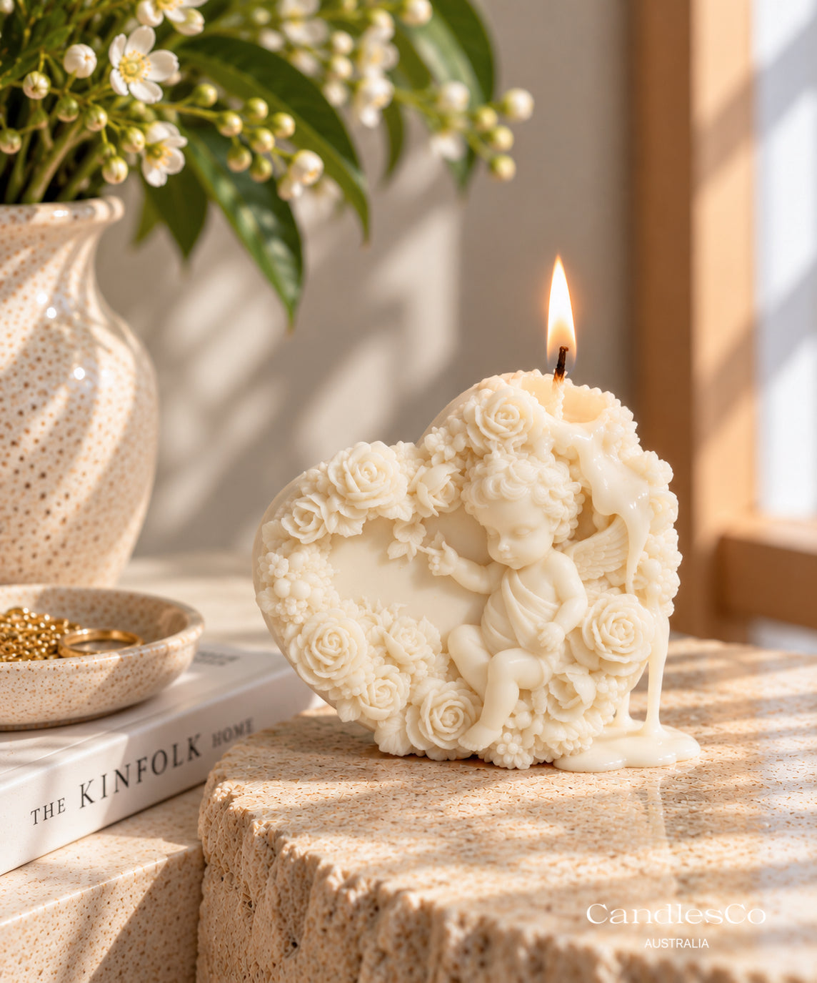 Cherub Heart Candle