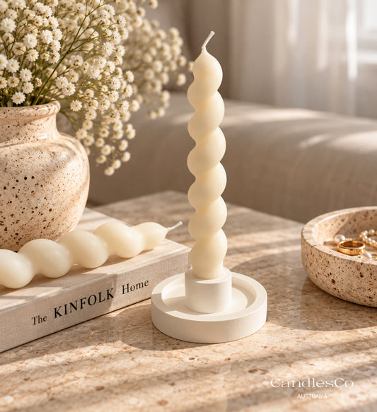 Round Taper Candle Holder | Handmade Minimalist Candlestick Holder