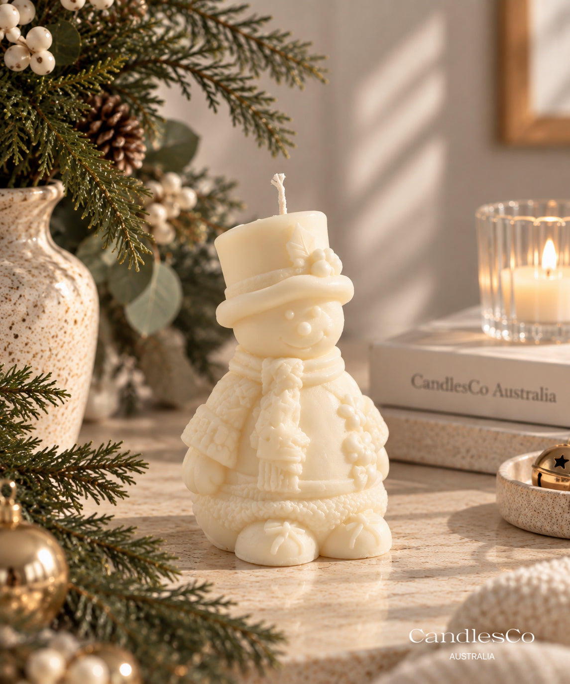 Snowman Candle – Handmade Soy Christmas Candle