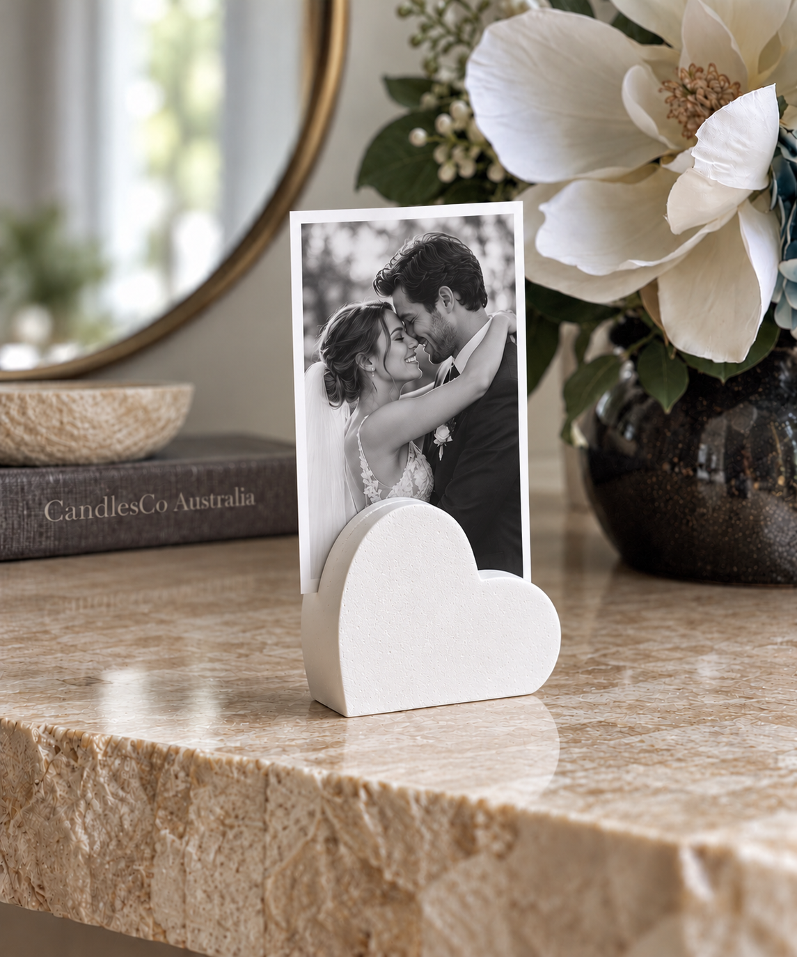 Heart Photo Holder | Handmade Wedding Picture & Card Stand