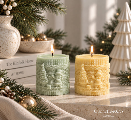 Christmas Knit Candle