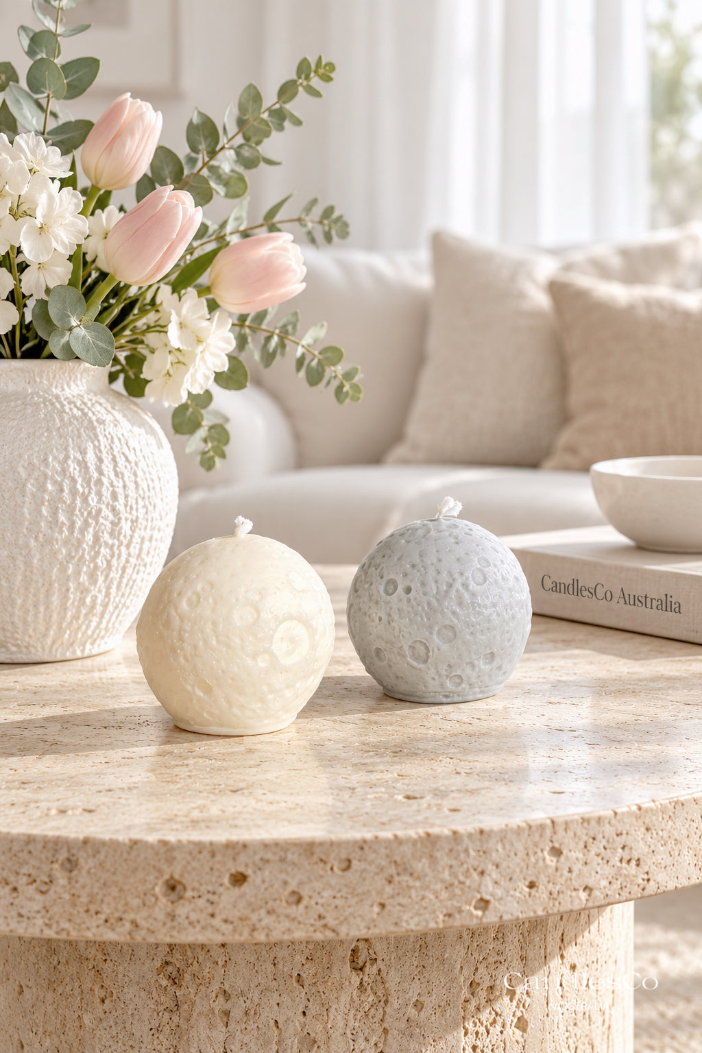 Moon Sphere Candle – Handmade Lunar Moon Soy Candle | Celestial Home Décor