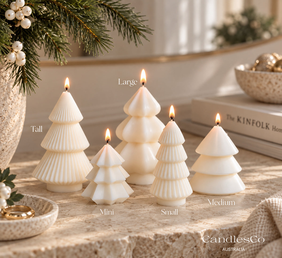 Christmas Tree Candles – Handmade Soy Christmas Candles | 5 Styles