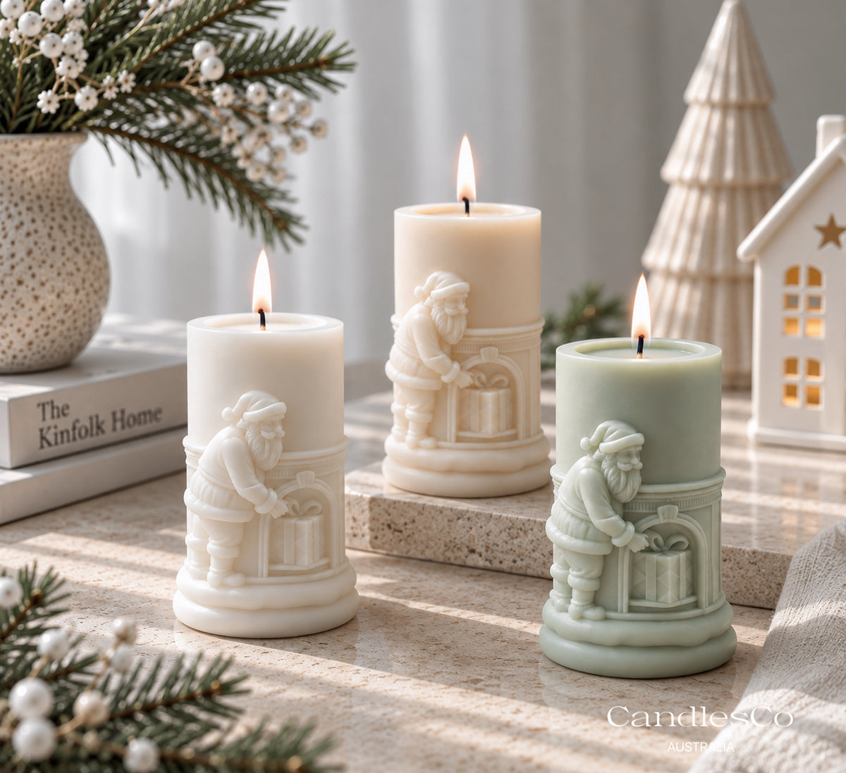 Santa Pillar Candle