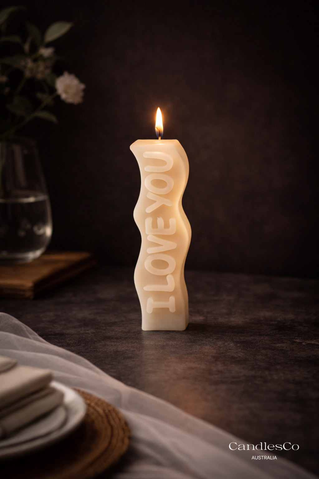 I Love You Candle