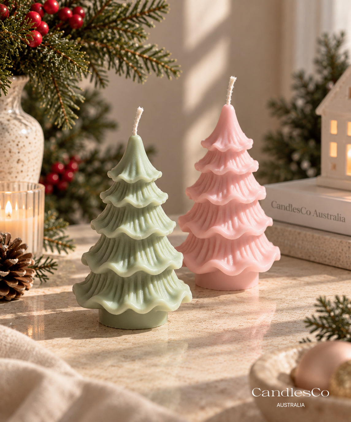 Classic Christmas Tree Candle – Handmade Soy Christmas Candle