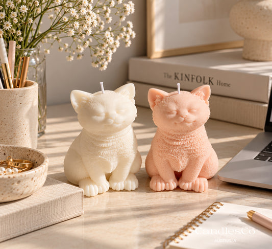Cute Cat Candle – Handmade Soy Animal Candle