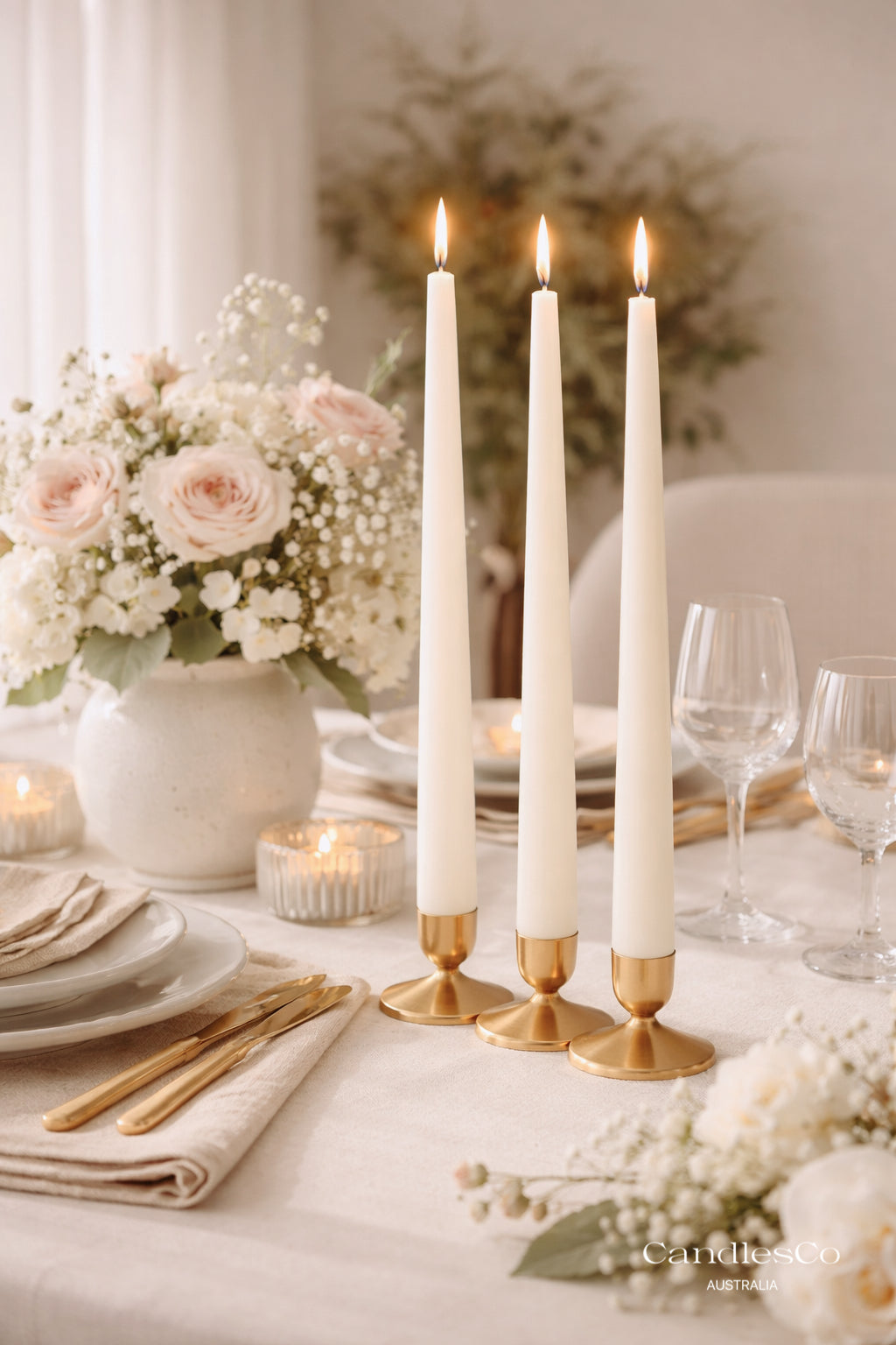 3 Piece Taper Candle Set