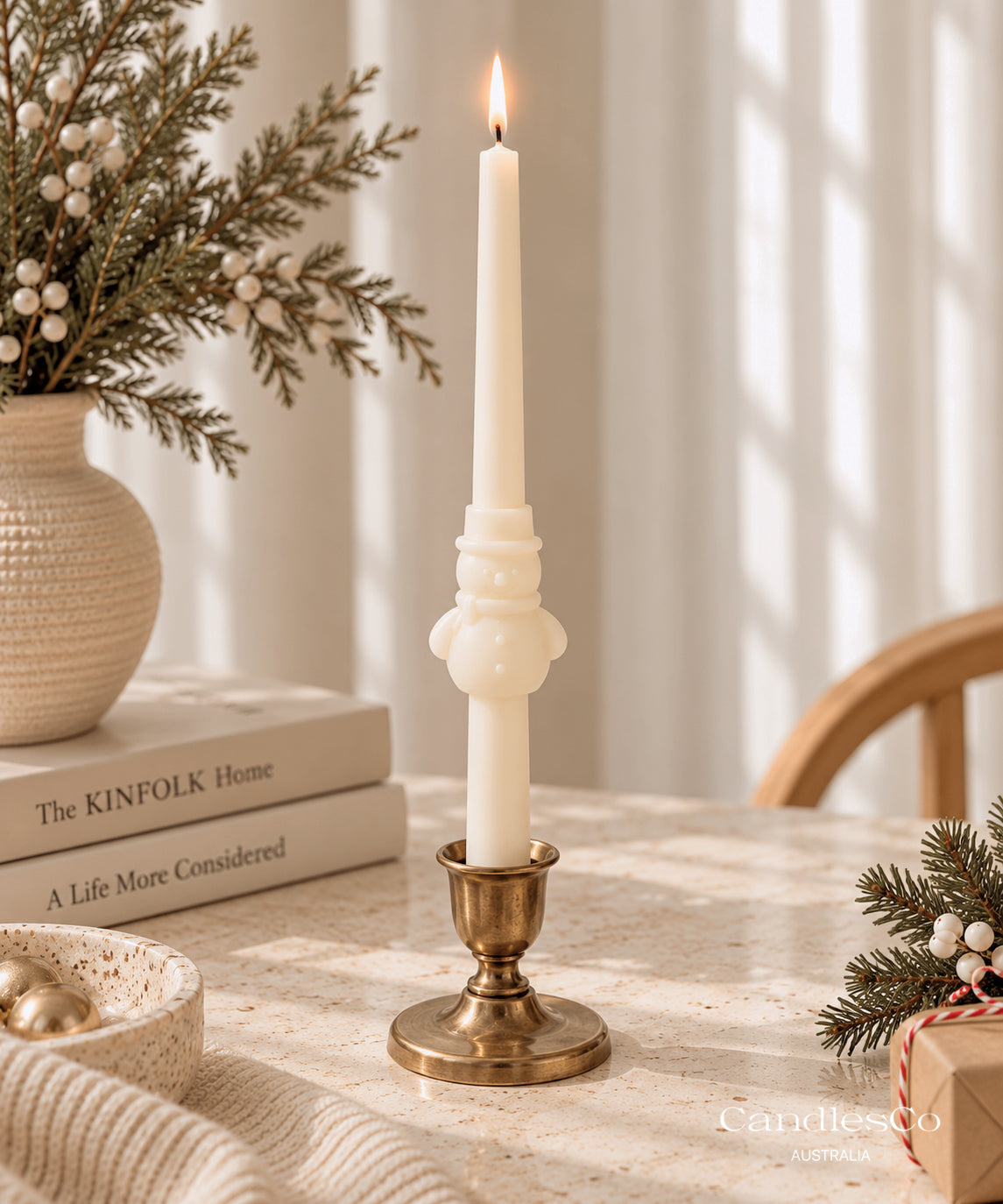 Christmas Taper Candle