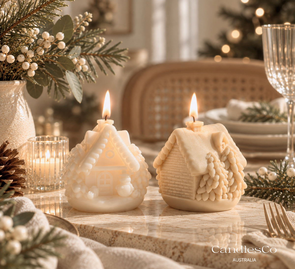 Christmas House Candle