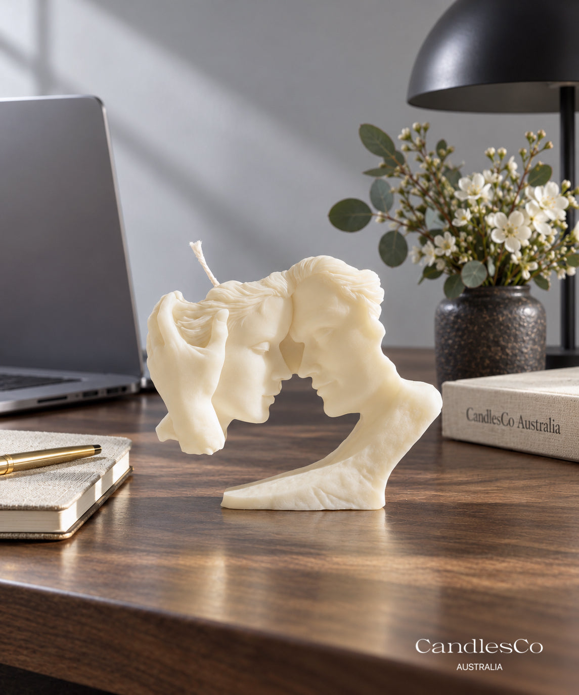 Romantic Couple Sculptural Candle – Handmade Lovers Soy Candle | Wedding, Anniversary & Valentine’s Day Gift