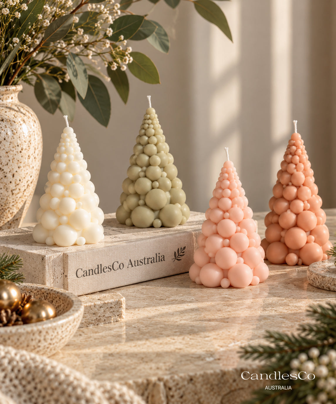 Bubble Christmas Tree Candle – Handmade Soy Christmas Candle