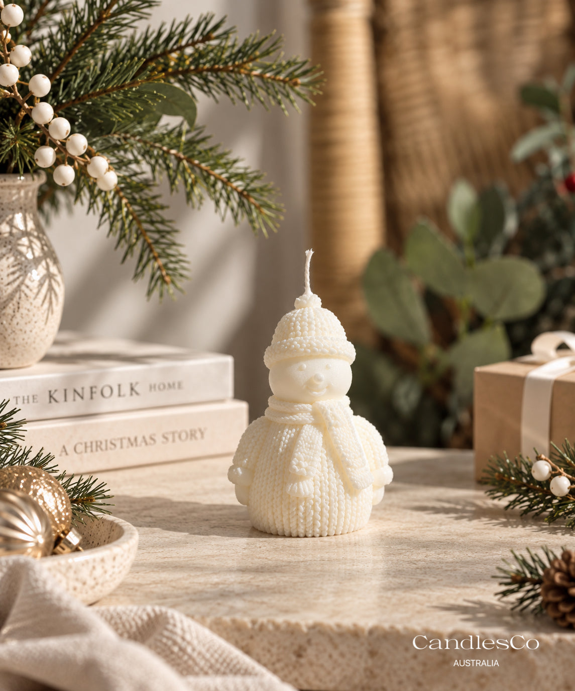 Snowman Candle