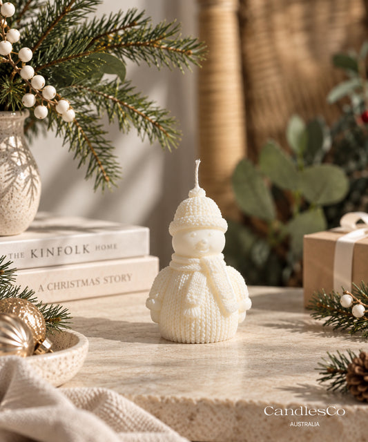 Snowman Candle