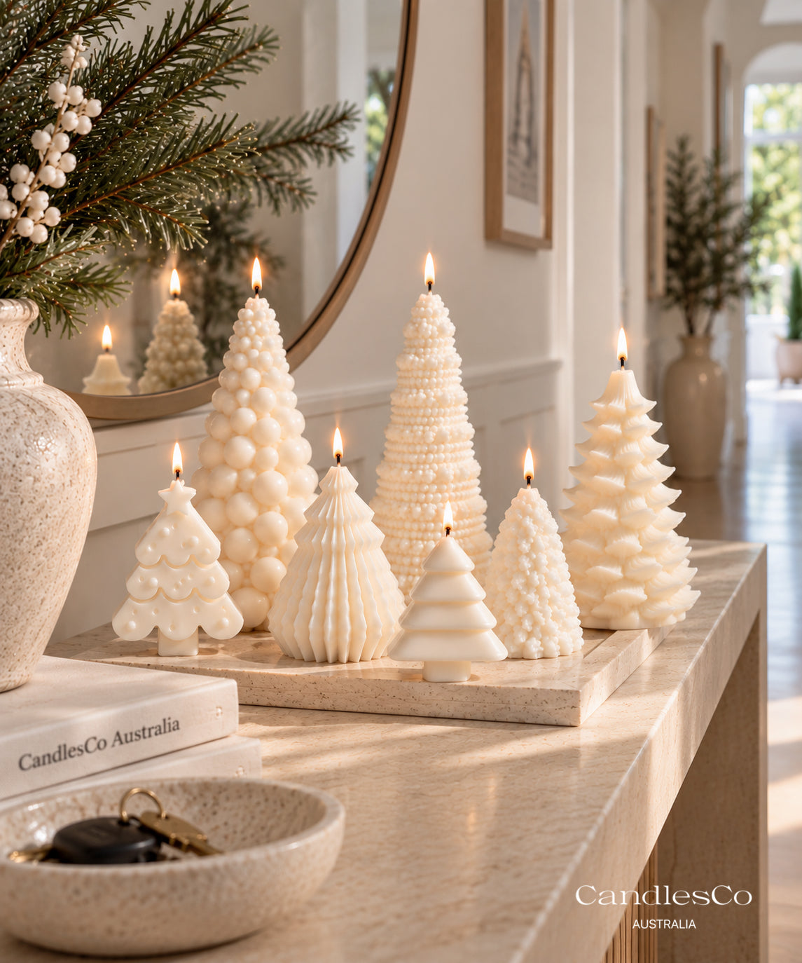 Pleated Christmas Tree Candle – Handmade Soy Christmas Candle