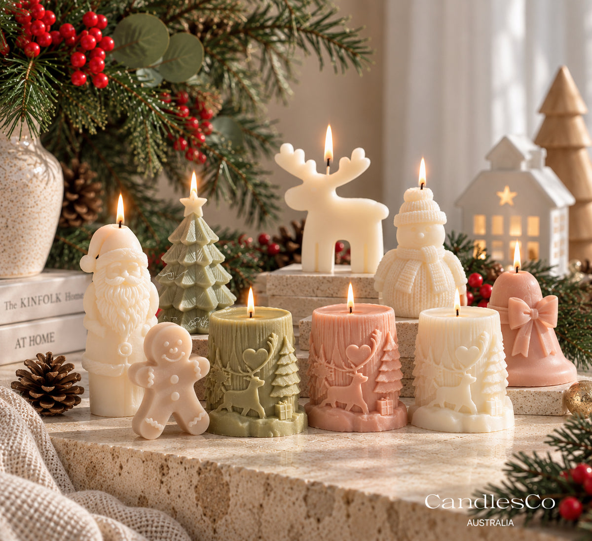 Christmas Pillar Candle