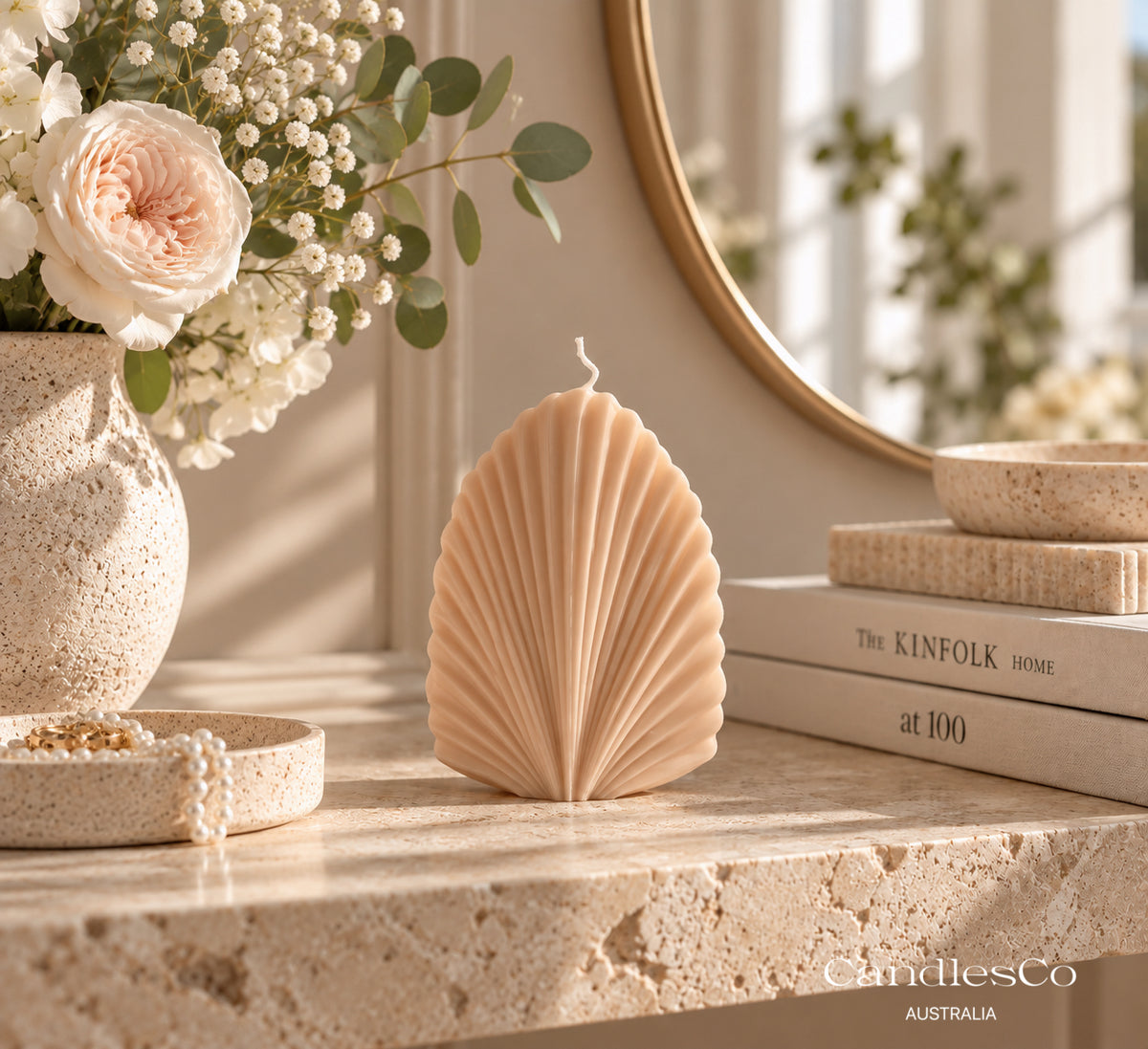 Palm Leaf Sculptural Candle