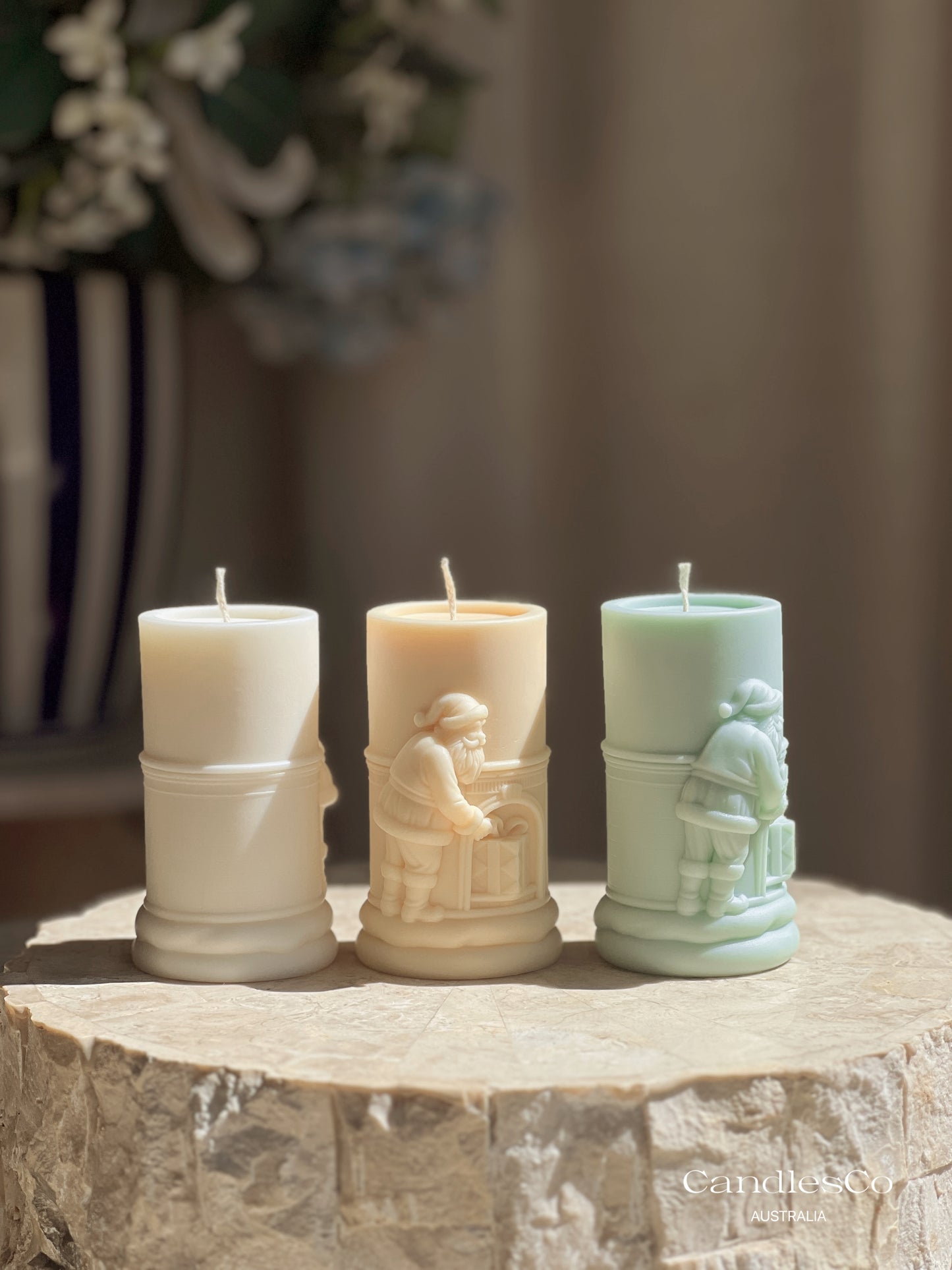Santa Pillar Candle