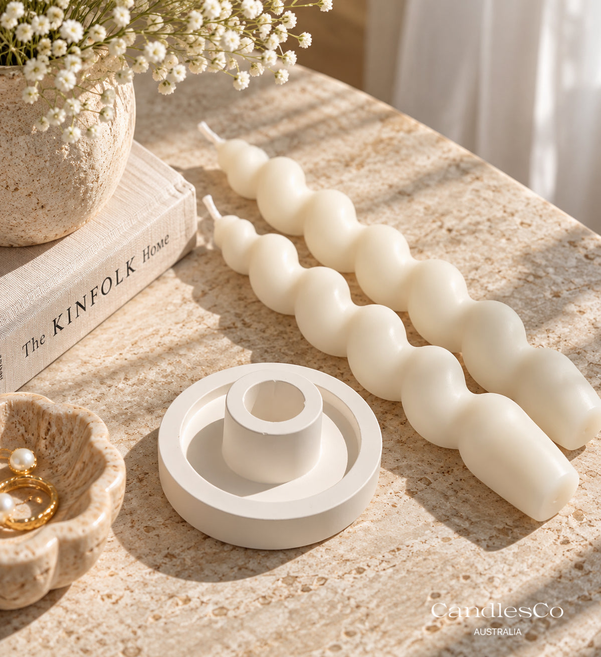 Round Taper Candle Holder | Handmade Minimalist Candlestick Holder