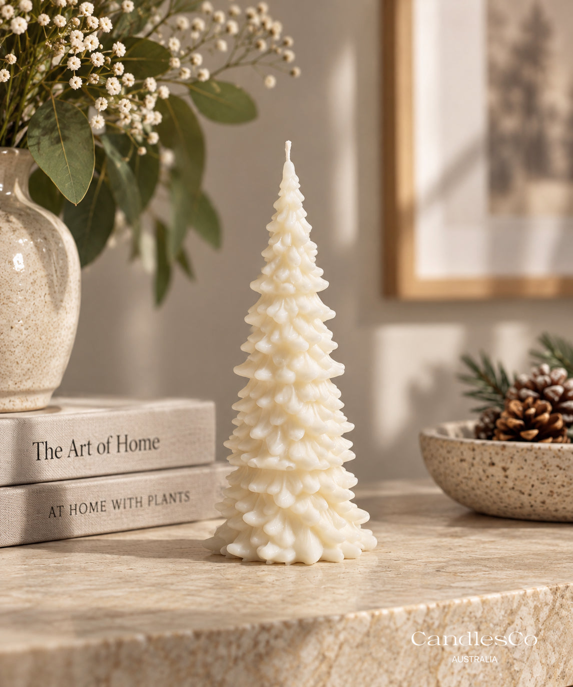 Tall Cascading Christmas Tree Candle – Handmade Soy Christmas Candle
