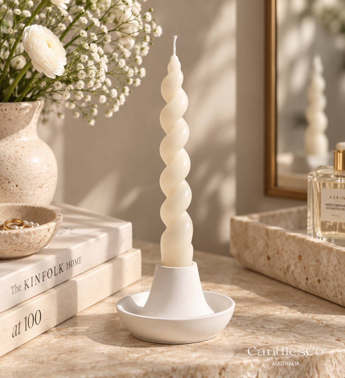 Tray Candlestick Holder | Handmade Taper Candle Holder