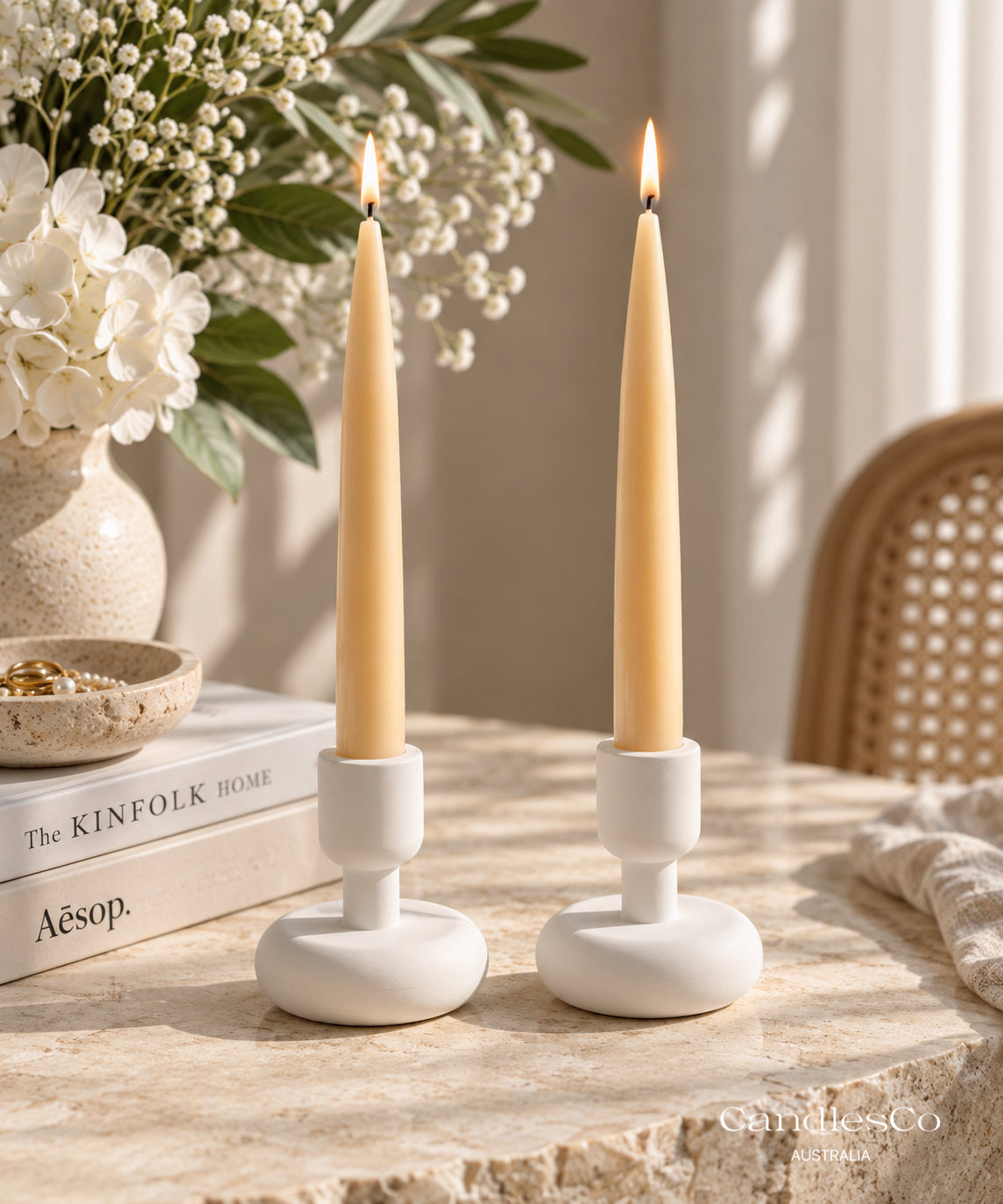 Sculpted Light Bases Candlestick Holder