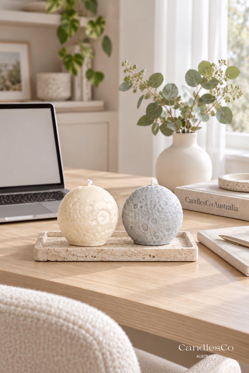 Moon Sphere Candle – Handmade Lunar Moon Soy Candle | Celestial Home Décor