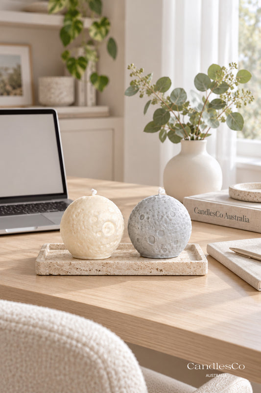 Moon Sphere Candle – Handmade Lunar Moon Soy Candle | Celestial Home Décor