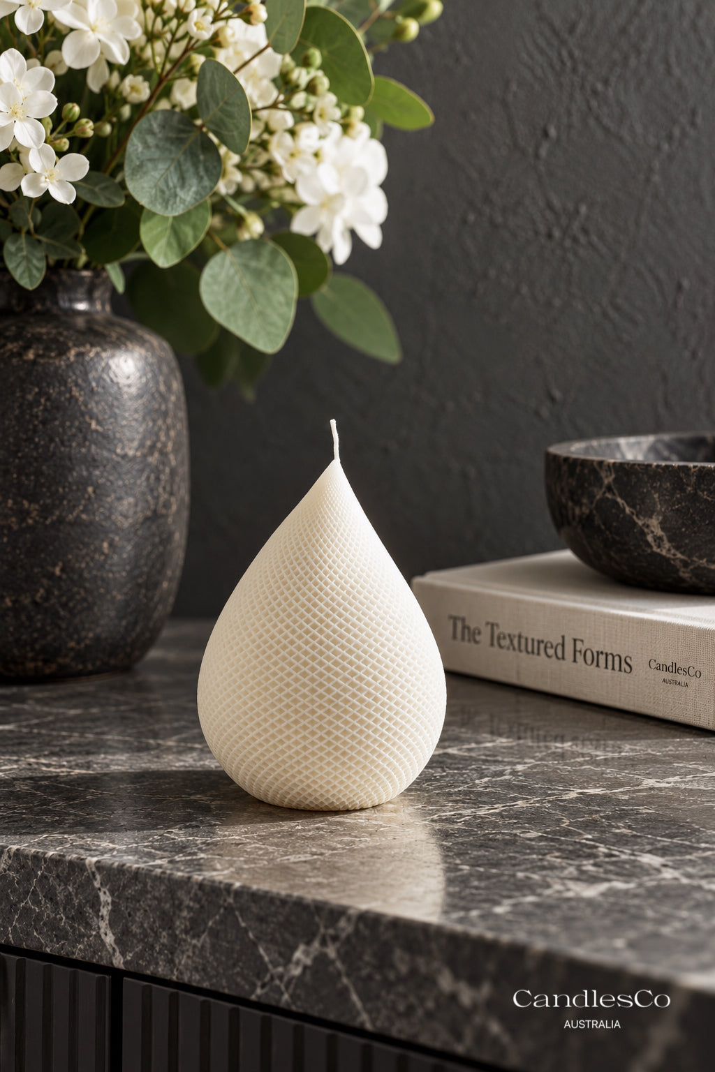 Textured Pear Candle – Handmade Sculptural Soy Candle | Modern Fruit Home Décor