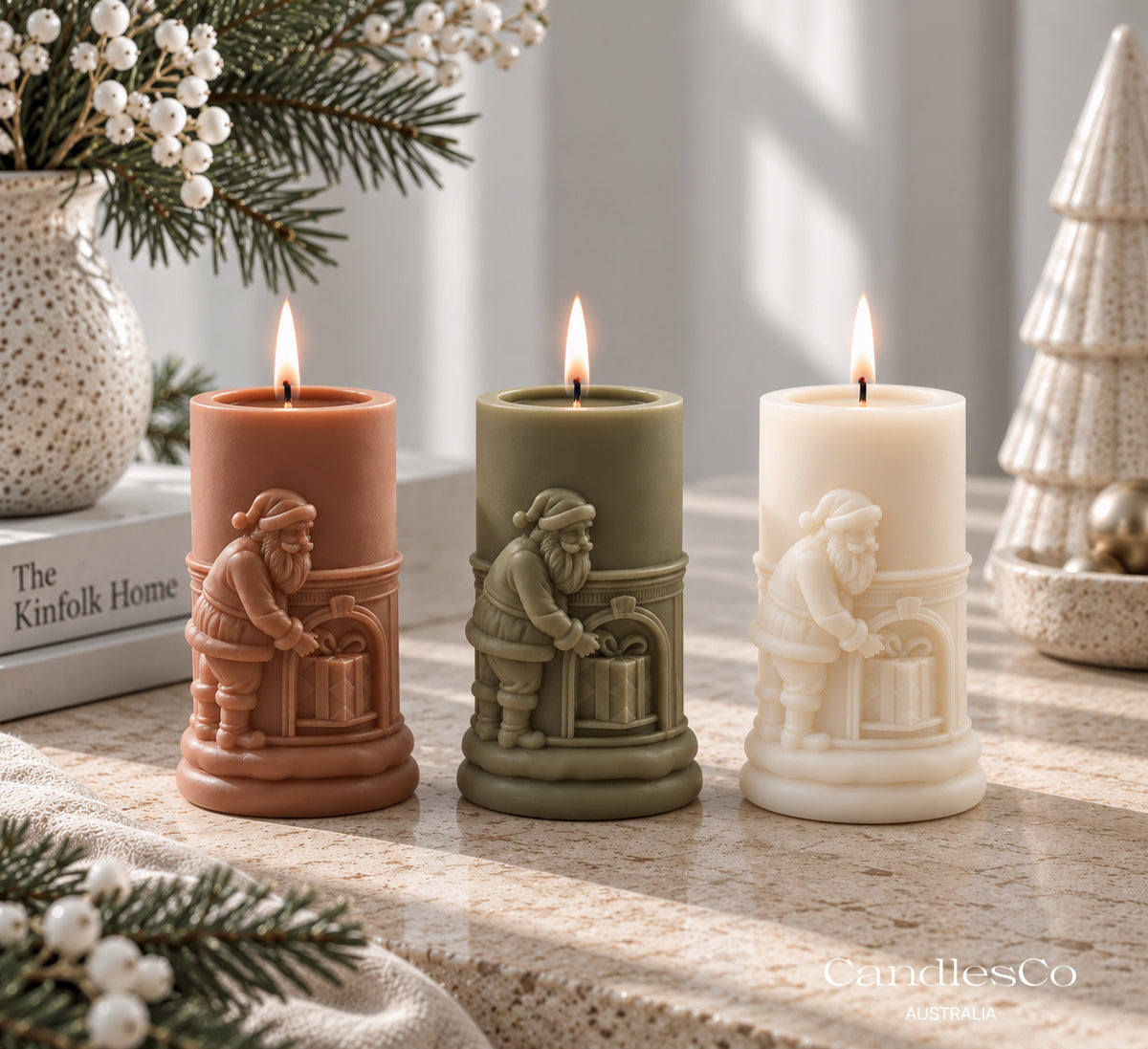 Santa Pillar Candle