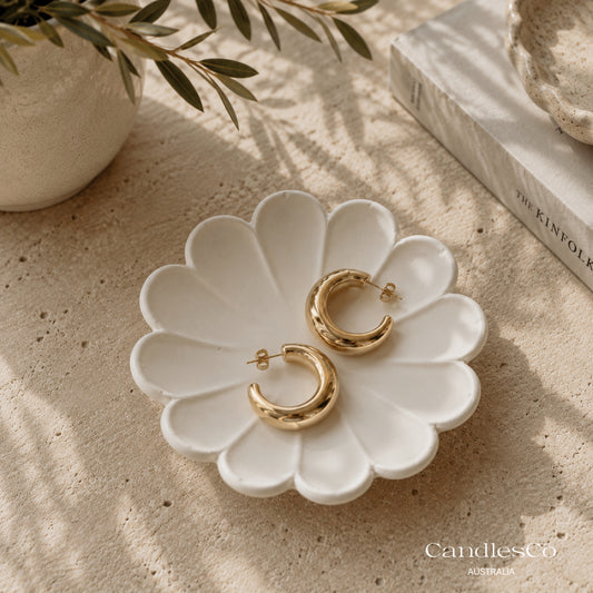 Daisy Flower Trinket Dish