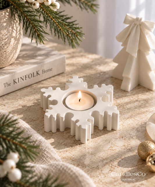Snowflake Tealight Candle Holder | Christmas Candle Holder