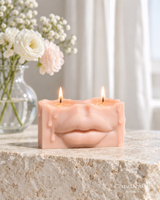 Lips Candle – Handmade Sculptural Soy Wax Double Wick Candle
