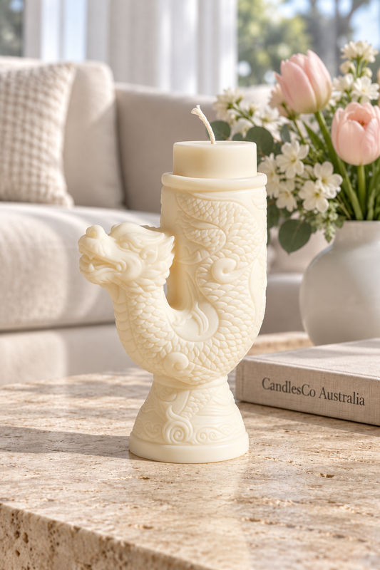 Dragon Pillar Candle – Handmade Chinese Dragon Soy Candle
